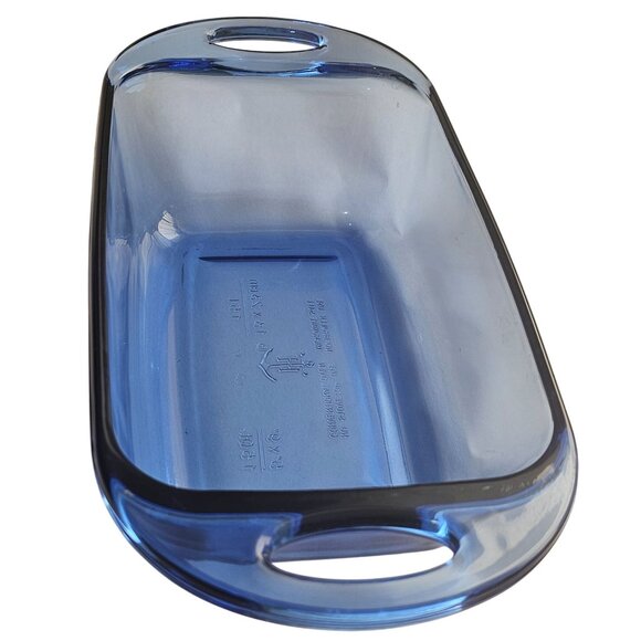 Pyrex Easy Grab Loaf Pan 1.5qt  Atlantic blue lrg handle colorful kitchen bakwar - Picture 2 of 9